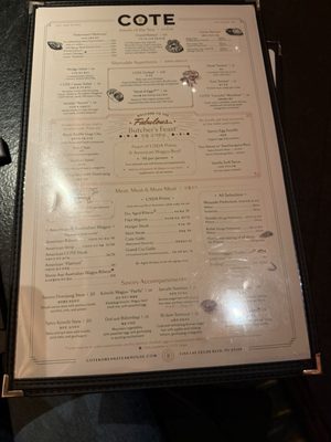 Menu photo 2 COTE Las Vegas, NV Menu photo 2 COTE Las Vegas, NV