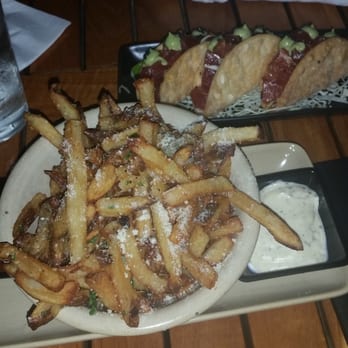 Monkeypod Kitchen - Truffle fries and Poke tacos - Hawaiian Near Me - Kapolei, Hawaii Monkeypod Kitchen - Truffle fries and Poke tacos - Hawaiian Near Me - Kapolei, Hawaii