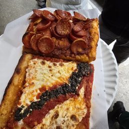 Grandma Square Pizza & Pepperoni Square Pie Pizza Grandma Square Pizza & Pepperoni Square Pie Pizza