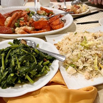 Auntie Kitchen - Snow pea leaves and salted fish fried rice Back: lobster - Cantonese Near Me - San Gabriel, California Auntie Kitchen - Snow pea leaves and salted fish fried rice Back: lobster - Cantonese Near Me - San Gabriel, California