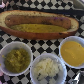 ReBAR - Vegan Fields Roast Sausage on Pretzel Bun - Bars Near Me - Las Vegas, Nevada