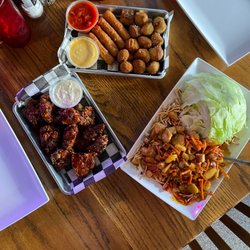 Firehouse Tavern - Lettuce wraps, appetizer sampler, and boneless wings