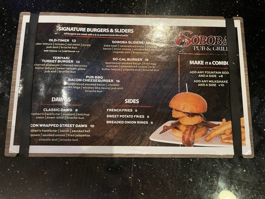 Menu photo 1 Soboba Pub & Grill San Jacinto, CA Menu photo 1 Soboba Pub & Grill San Jacinto, CA
