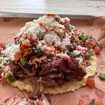 Caldwell County Mexi-Q - Brisket Tostada - Barbeque Near Me - Gilbert, Arizona Caldwell County Mexi-Q - Brisket Tostada - Barbeque Near Me - Gilbert, Arizona