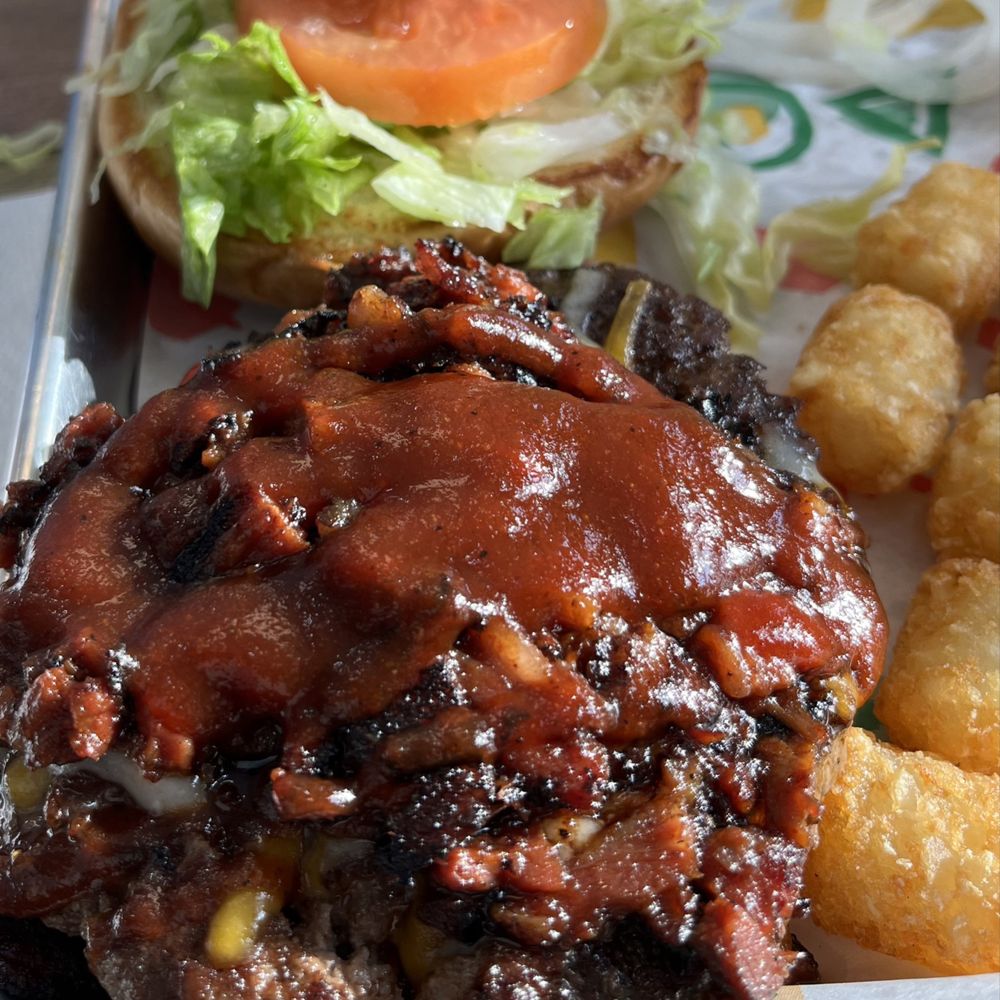 Indy's Burger Joint - Brisket burger with tater tots.....so good! - Burgers Near Me - Brownsburg, Indiana Indy's Burger Joint - Brisket burger with tater tots.....so good! - Burgers Near Me - Brownsburg, Indiana