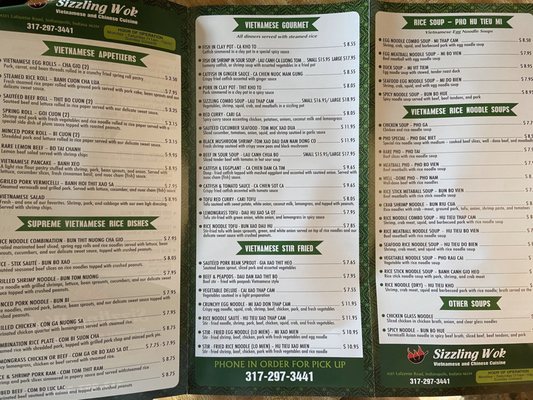 Menu photo 6 Huong Sizzling Wok Indianapolis, IN Menu photo 6 Huong Sizzling Wok Indianapolis, IN