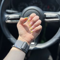 Aegean Spa & Nails - Powder nails with a gel design!