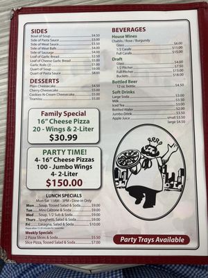 Menu photo 2 Pizza City St. Cloud, FL