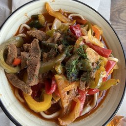 Uygur style lagman! Uygur style lagman!