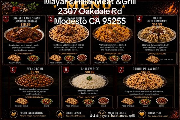 Menu photo 1 Mayar’s Halal Meat & Grill Modesto, CA Menu photo 1 Mayar’s Halal Meat & Grill Modesto, CA