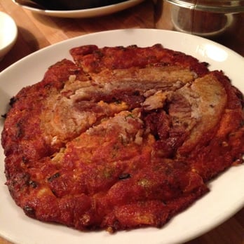 Revel - Pork belly pancake $10 - Korean Near Me - Seattle, Washington Revel - Pork belly pancake $10 - Korean Near Me - Seattle, Washington