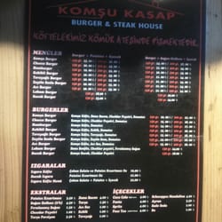 Komşu Burger Cafe - Güncellenmiş menü, salata yok :(
