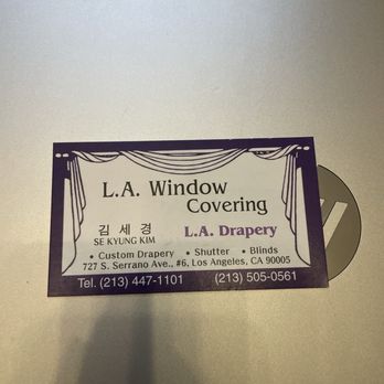 LA Window Covering - Business card - Shades & Blinds Near Me - Los Angeles, California LA Window Covering - Business card - Shades & Blinds Near Me - Los Angeles, California