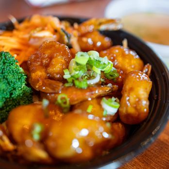 Asian Station - "Korean BBQ" Orange Shrimp ($17) - Asian Fusion Near Me - Luray, Virginia
