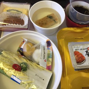 Asiana Airlines - Bulgogi Ssam - our 1st meal - Airlines Near Me - San Francisco, California