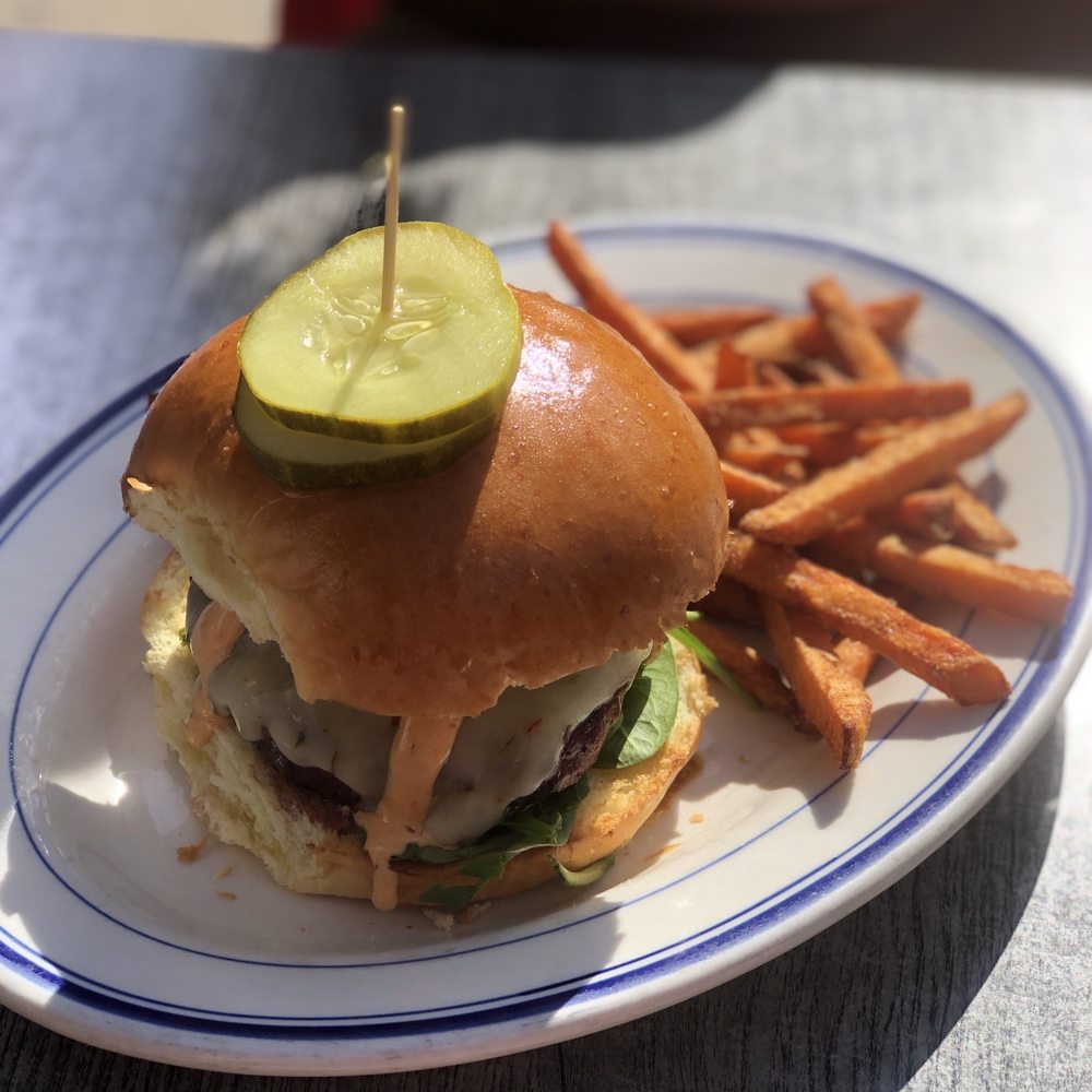 Black Bear Bar & Grill - a burger and fries - Sports Bars Near Me - Hoboken, New Jersey