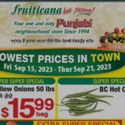 Real Canadian Superstore - In fruiticana store 50Ib onion for $15.99