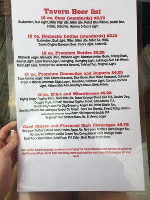 Menu photo 1 Coles Point Tavern Hague, VA