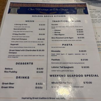 Golden Grove Kitchen - Greek menu - Breakfast & Brunch Near Me - Naples, Florida
