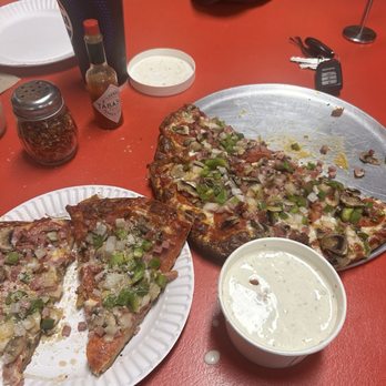 Bear’s Pizza & More - Medium size Timberwolf pizza and a large size Ranch - Pizza Near Me - Fort Bragg, California Bear’s Pizza & More - Medium size Timberwolf pizza and a large size Ranch - Pizza Near Me - Fort Bragg, California