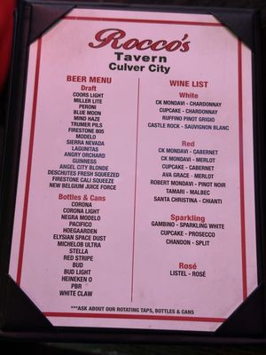 Menu photo 1 Rocco's Tavern Culver City, CA Menu photo 1 Rocco's Tavern Culver City, CA