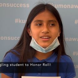We are proud of  her determination and perseverance! She was struggling with her study and has transitioned to an advanced level of study.