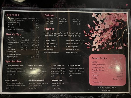 Menu photo 1 Tselia Coffee Greenville, SC Menu photo 1 Tselia Coffee Greenville, SC
