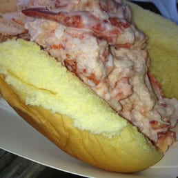 Lobster roll on a potato roll: surprisingly good! Lobster roll on a potato roll: surprisingly good!