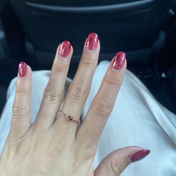 Awesome Tan Nail & Spa - SNS sip power with cats eye polish, 2 weeks retention - Nail Salons Near Me - Brookline, Massachusetts