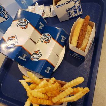 White Castle - a tray of food including a hot dog and french fries - Burgers Near Me - Chicago, Illinois