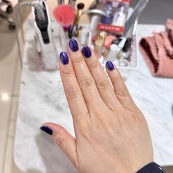 Persimmon Nail Spa - Dark Blue Gel Manicure