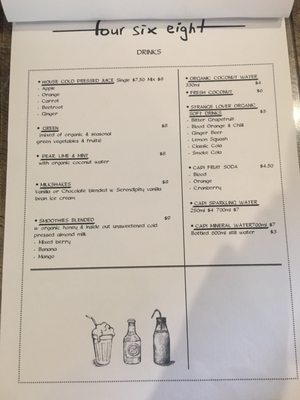 Menu photo 4 Four Six Eight Paddington, NSW