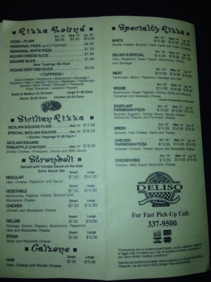 Menu photo 6 Deliso Pizza Gettysburg, PA