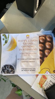 Menu photo 6 Happy Lemon Redmond, WA