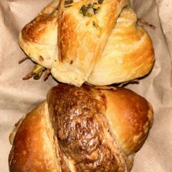 French Bakery - Bacon jalapeño croissant and ham and cheese croissant