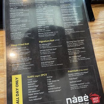 Nabe Hotpot - Menu - Hot Pot Near Me - Las Vegas, Nevada