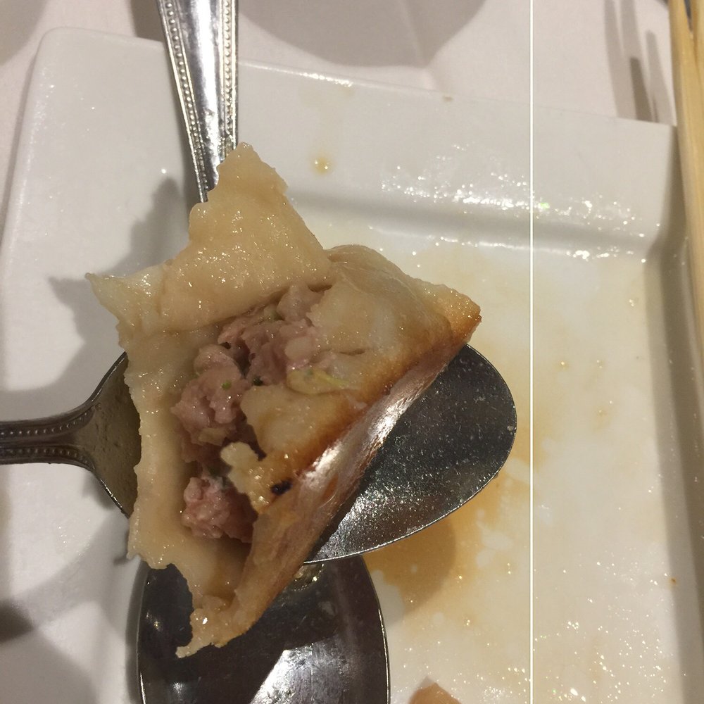 Chef Chu's - The filling of the pork gyoza - Chinese Near Me - Los Altos, California