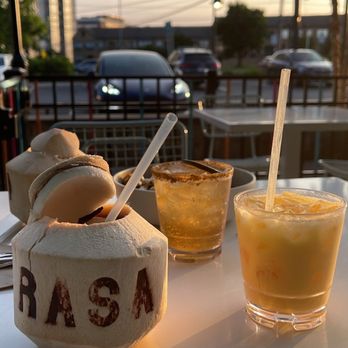 RASA - Spiked mango lassi and the young coconut - Indian Near Me - Rockville, Maryland RASA - Spiked mango lassi and the young coconut - Indian Near Me - Rockville, Maryland