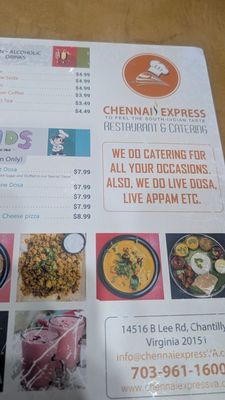 Menu photo 3 Chennai Express Chantilly, VA