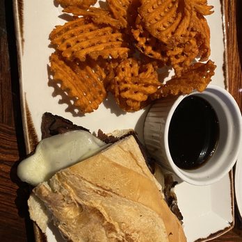 Kelsey's - French Dip Sandwich with sweet potato fries. - New American Near Me - Temecula, California