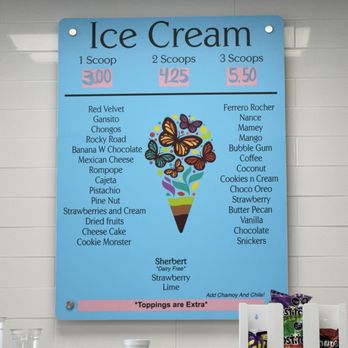 La Monarca Michoacana - Ice cream menu - Ice Cream & Frozen Yogurt Near Me - Houston, Texas La Monarca Michoacana - Ice cream menu - Ice Cream & Frozen Yogurt Near Me - Houston, Texas