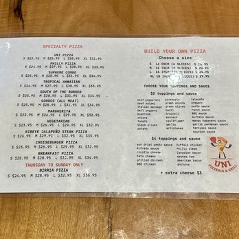 Uni Pizzeria And Grill - Menu - Pizza Near Me - San Francisco, California Uni Pizzeria And Grill - Menu - Pizza Near Me - San Francisco, California