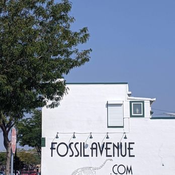 Spoof's Coffee - a sign for fossil avenue on the side of a building - Coffee & Tea Near Me - Vernal, Utah