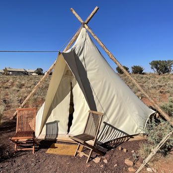 Under Canvas Grand Canyon - Kids tent next to main suite tent. Two twin beds inside. - Campgrounds Near Me - Valle, Arizona Under Canvas Grand Canyon - Kids tent next to main suite tent. Two twin beds inside. - Campgrounds Near Me - Valle, Arizona