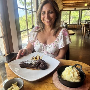 Seven Keys Lodge - Me enjoying my steak - Bed & Breakfast Near Me - Estes Park, Colorado