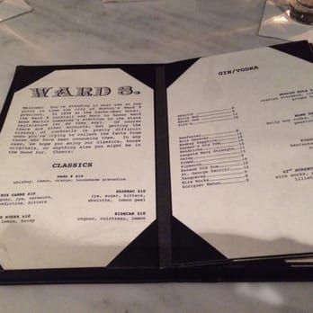 Ward 8 - Cocktail menu. - Cocktail Bars Near Me - Boston, Massachusetts Ward 8 - Cocktail menu. - Cocktail Bars Near Me - Boston, Massachusetts