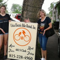 Utica Electric Bike Rental - They toured the il. Mich. Canal