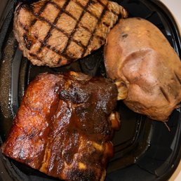 Rib and steak combo @hybrideater Rib and steak combo @hybrideater