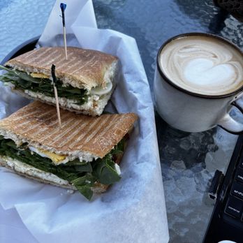 Toasted - Goat cheese and fig sandwich with orange blossom latte - Coffee & Tea Near Me - Montrose, California