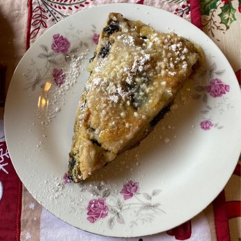 Pink House Cafe - Blueberry scone with lemon glaze - Cafes Near Me - Independence, Oregon